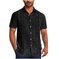 thumbnail image 2 of Guluxicc Men's Beach Tops Button Down Collared Short Sleeve Shirts Regular Fit Summer Vacation Outdoor Casual Tops, 2 of 6