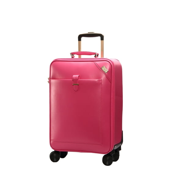 SEMMS LUXURY LEATHER LUGGAGE BOX 28" HOT PINK