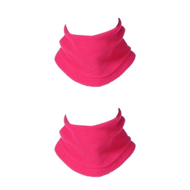 Naiovety Calentador de cuello a prueba de frío colores surtidos cuellos de fijación polaina accesorios de ciclismo pañuelo transpirable para Rojo 2piezas