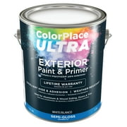 Color Place Ultra Semi-Gloss Exterior White Paint & Primer, 1-Gal