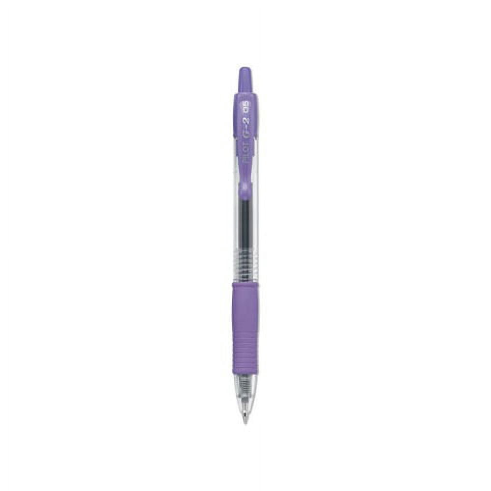 G2 Premium Retractable Gel Pen 0.5 mm, Purple Ink, Smoke Barrel, Dozen