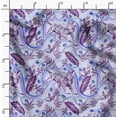 thumbnail image 2 of Soimoi Cotton Satin Spandex Purple Fabric By the Yard - 54 Inch Wide - Leaves Floral & Cat Animal Pattern Fabric - Botanical and Elegant Designs for Various Uses Printed Fabric, 2 of 6