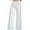 White, variant on Sngxgn Women Stretch Pants Casual Work Lounge Pant Fashion Button Office High Waist Straight(White,L)