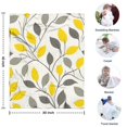 thumbnail image 4 of Yellow and Gray Leaves Modern Art Blanket,Comfortable Soft Flannel Throw Blanket,All Season,Warm Lightweight Blankets for Sofa Bed Couch Living Room Chair,30"x40"(80x100cm), 4 of 4