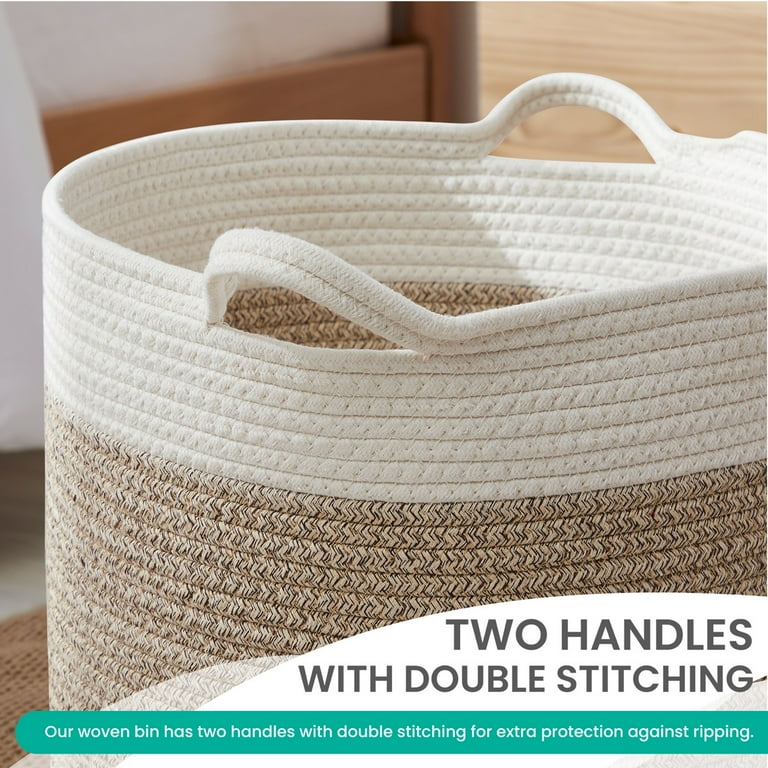 Large Woven Cotton Rope Tall 18