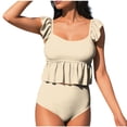thumbnail image 2 of FNFYFH Womens Tankini Swimsuits Ruffle Tummy Control Swimsuits Full Coverage Cheeky Two Piece Bathing Suit, 2 of 6