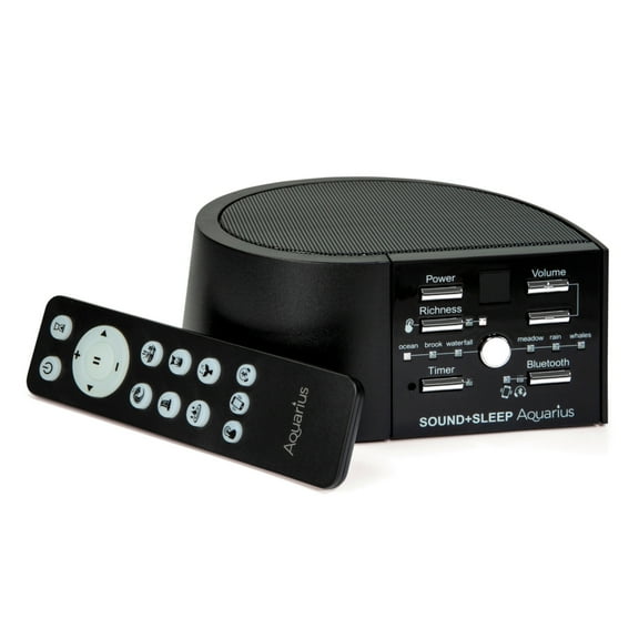 Adaptive Sound Technologies Sound   Sleep Aquarius Aquatic Noise Machine - White Noise Machine - Non-Looping Water Sounds for Sleep & Relaxation - With Sleep Timer & Headphone Jack - Black