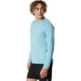 thumbnail image 2 of Men's Speedo 7748221 Easy Regular Fit Long Sleeve Swim Shirt (Blue Atoll M), 2 of 7