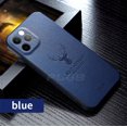 thumbnail image 1 of Funda de ciervo con marco cuadrado de textura de cuero de lujo para iPhone 11 12 13 14 Pro Max Plus Mini X XR XS funda de silicona a prueba de golpes Tan Jianjun unisex, 1 of 2