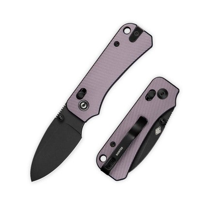 CIVIVI Small Pocket Knife Baby Banter 2 Crossbar Lock folding Knife with 2.34 Nitro-V Blade Aluminum Handle Titanium Thumb Stud Opener C23074-2