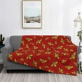 thumbnail image 2 of Zufioo Hohey Bee Golden Print Horizontal Flannel Blanket, Anti-wrinkle, Anti-shrinkage, Anti-allergic Plush Blanket, Household Items Suitable for Bedroom-40"x30", 2 of 6