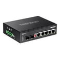 thumbnail image 2 of TRENDnet TI-G62 - Switch - Non Géré - 5 x 100/1000/10000 + 1 x Gigabit SFP Partagé + 1 x SFP - Montable sur rail DIN, Montable au Mur - Alimentation DC - Conforme TAA, 2 of 3