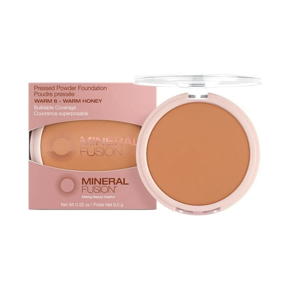 Mineral Fusion - Pressed Powder Foundation Warm 6 - Warm Honey - 0.32 oz.