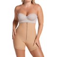 thumbnail image 1 of Leonisa Womens Strapless Compression Bodysuit Slimming Shaper Short With Booty Lifter,Beige,Large, 1 of 4