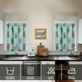 thumbnail image 4 of Kitchen Curtains 36 Inch Short - 3 Panel Set Pineapple Print, Rod Pocket Window Curtains 100% Polyester, Tropical Fruit Valance for Farmhouse, Cafe, Living Room, Bedroom, Easy Wash, 4 of 6