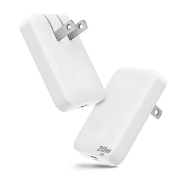 20W Ultra-Thin USB-C PD Fast Portable Charger, Wall Charger, PD 3.0& QC 3.0 Compatible for iPhone 17/16/15 &15 Pro, 14&14Pro, 13/13Pro/ 12/12Pro/ Pixel 8& 8 Pro