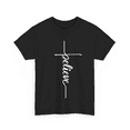 thumbnail image 2 of Believe Women's Short Sleeve Graphic T-Shirt 1 Pcs Tee 100% Heavy Cotton - Comfortable Crew Neck, Soft Tees Casual Tops, 2 of 6
