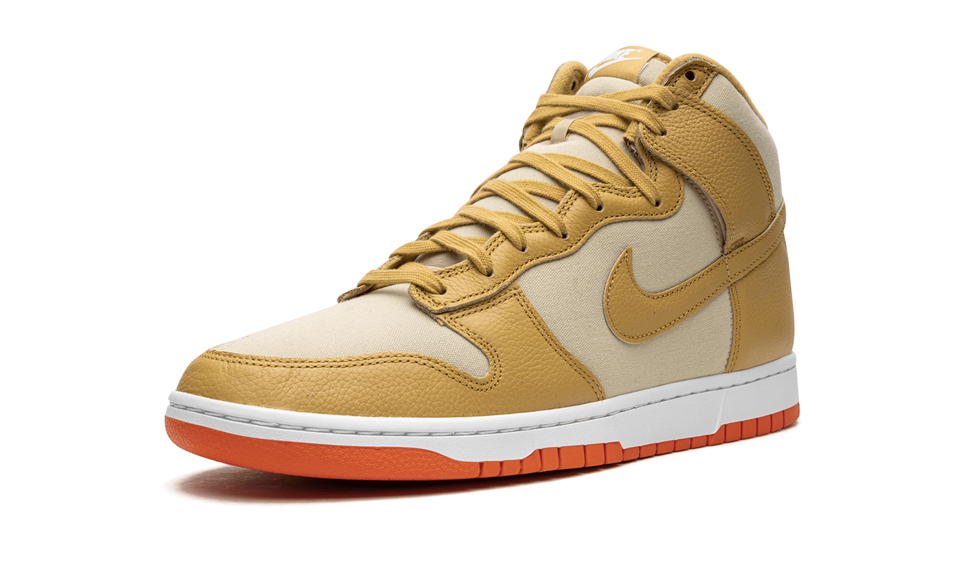 NIKE MENS Dunk High "Gold Canvas" DV7215 700 from Stadium Goods