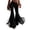 Black, variant on Women's Retro Western Fringe Pants, Soild Color Suede Flare Leggings with Long Knee to Hem Tassels, High Waist Stretchy Bodycon Pants for Club, Streetwear, and Festival Wine XL