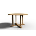 thumbnail image 2 of Abel 47.25-inch Round Teak Outdoor Dining Table with Umbrella Hole, 2 of 5