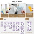 thumbnail image 6 of Purple Flowers Window Privacy Film, Butterfly Spring Floral Watercolor Farmhouse Static Cling UV Sun Blocking Heat Control Window Tint Day and Night, Non-Adhesive One Way Privacy Cover 17.7''x39.3'', 6 of 7