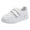 White, variant on uikmnh Kids Leather Sneakers Double Strap Casual School Shoes for Boys and Girls Size:5-5.5 Years