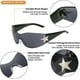 thumbnail image 4 of Liangnv Gafas de sol de moda Y2k para mujeres y hombres, gafas de sol envolventes sin montura Cyber ​​Y2k Fashion 2000, gafas protectoras, 4 of 5