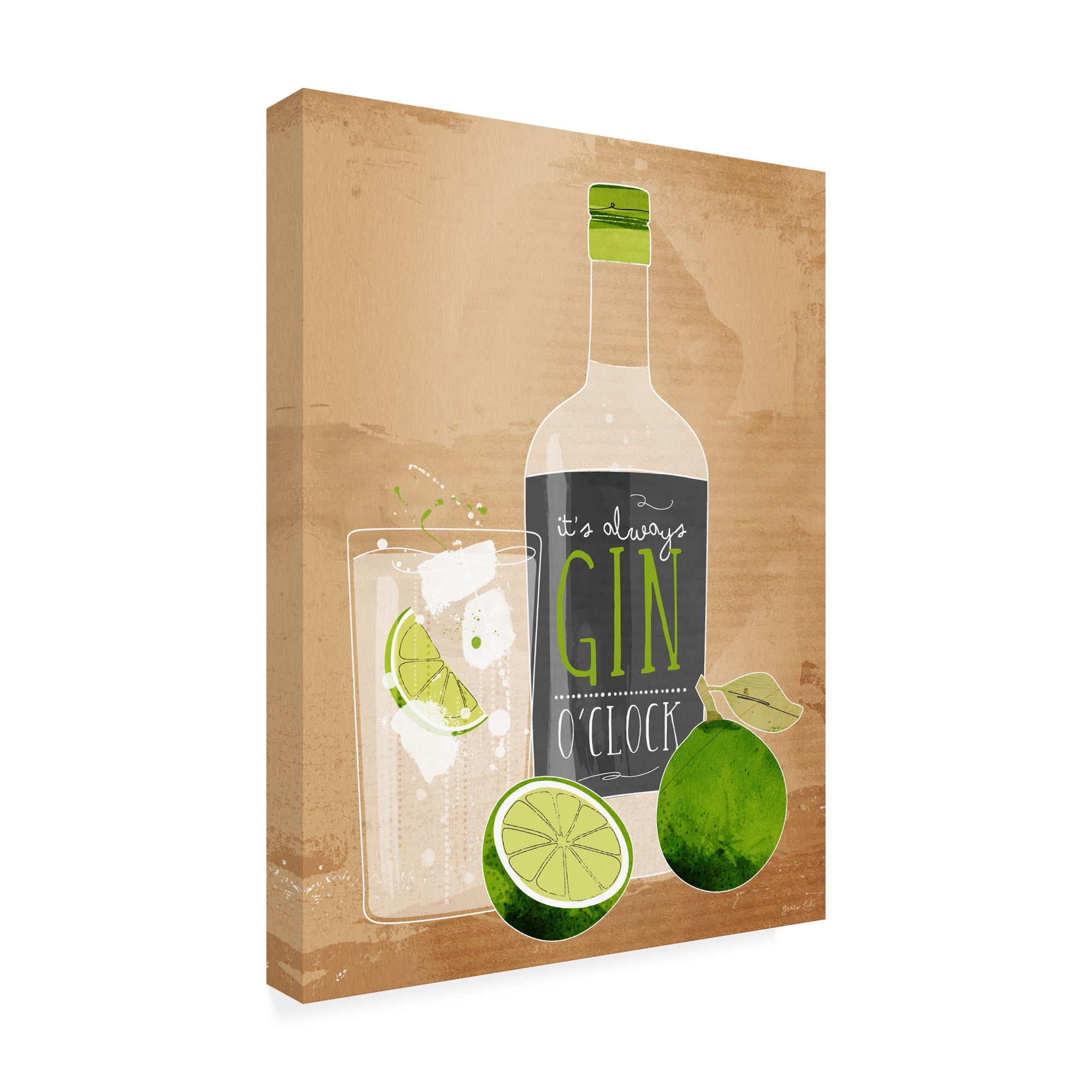 Trademark Fine Art 'Gin OClock' Canvas Art by Green Lili