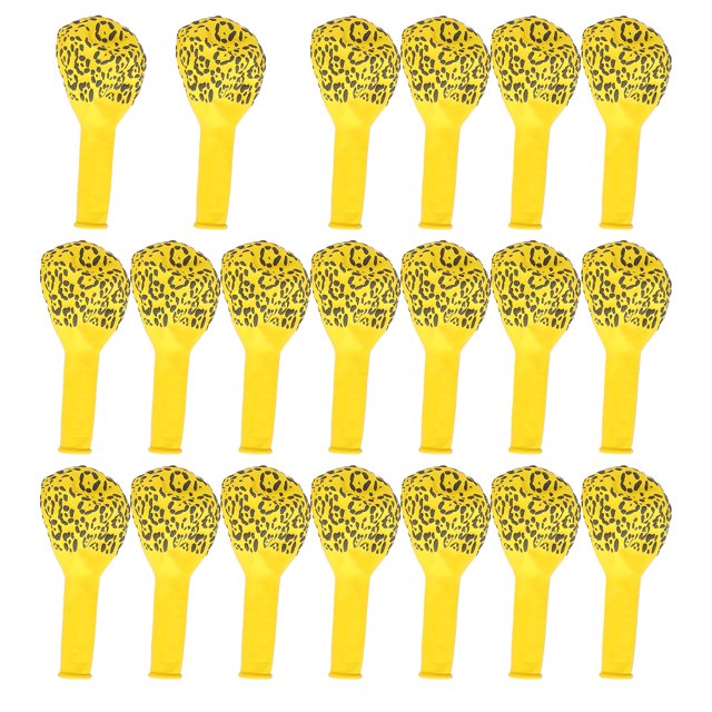 20 Globos de látex Bling Bling con patrón de leopardo amarillo