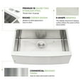 thumbnail image 5 of CoSoTower 30 Inch Farmhouse Kitchen Sink - 30”X21”X10” Stainless Steel Apron Front Farmhouse Sink 10 Inch Deep 16 Gauge Single Bowl Kitchen Sink Basin, 5 of 7