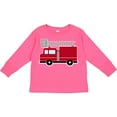 thumbnail image 3 of Inktastic Red Firefighter Fire Truck Boys or Girls Long Sleeve Toddler T-Shirt, 3 of 5