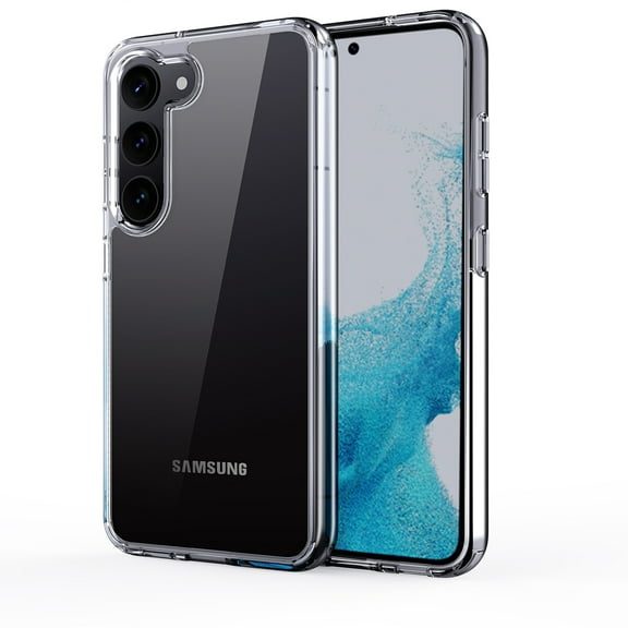 ELEHOLD Clear Case for Samsung Galaxy S23 Plus 6.6" Hybrid PC TPU Bumper Shockproof Anti-Yellowing Support Wirless Charging Slim Lightweight Case for Samsung S23 ,Clear