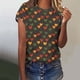 thumbnail image 2 of Camisetas de Verano de Manga Corta de las Mujeres Cuello Redondo Impresión Casual de Manga Corta, Ligero Suave, 2 of 5