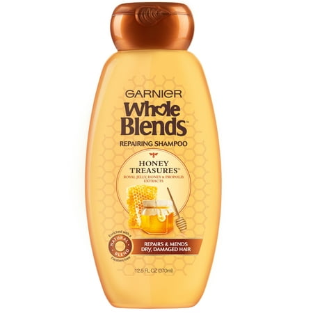 Garnier Whole Blends Repairing Shampoo Honey Treasures, For Damaged Hair, 12.5 fl. (Best Shampoo For Damaged Hair And Split Ends In India)