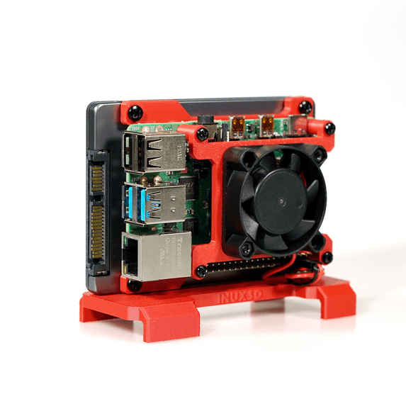 TerraPi Raspberry Pi SSD Case / RPi NAS Server Case with Fan Mount