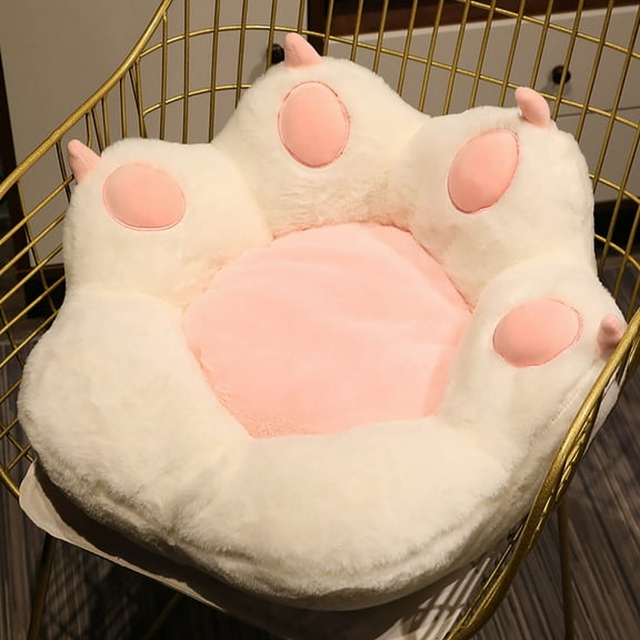 Cat Paw Cushion Comfy Kawaii Chair Plush Cushions Shape Lazy Pillow for Gamer Chair 15.7" Cozy Floor Cute Seat Kawaii for Girl Worker Gift, Dining Room Bedroom Decorate
