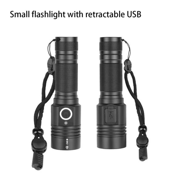 Magnetic Flashlight Rechargeable Brightness Zoomed Torch Super Magnetic Lantern Battery Telescopic Aluminum Camping Hiking Fishing 18650Battery