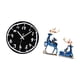 thumbnail image 5 of Reloj de pared decorativo de resina con forma de ciervo, estatua de acrílico, silencioso, moderno, ideal para sala de estar, dormitorio, oficina,, 5 of 8