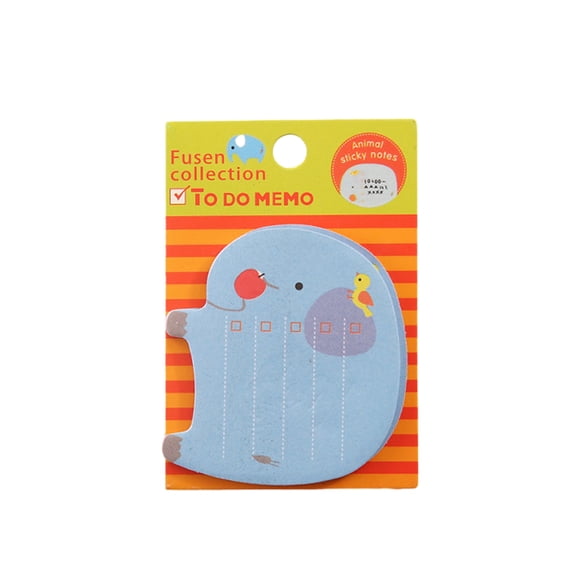 Cateissary Notas adhesivas de animales bonitos de dibujos animados, suministros escolares extraíbles para estudiantes, marcapáginas, Bloc de Type4 NO4
