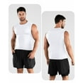 thumbnail image 2 of Niksa 2 Pack Compression Tank Top for Men, Sleeveless Athletic Workout Compression Shirt Elastic Slim Compression Undershirts, Tummy Control Compression tank Tops for Men, 2 of 7