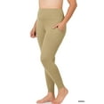 thumbnail image 3 of Zenana Women's Soft Wide Waistband Active Fitness Tight Yoga Pants Leggings with Pockets, 3 of 4
