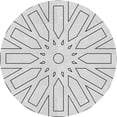 thumbnail image 1 of Ahgly Company Indoor Round Patterned Off-White Novelty Area Rugs, 8' Round, 1 of 6