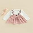 thumbnail image 2 of MesaSe Robe de Pâques pour Bébé Fille avec Oreilles Cartoon Bunny, Décoration Plissée, Robe de Fête Princesse Assortie, Rose, 3-4 Ans, 2 of 5
