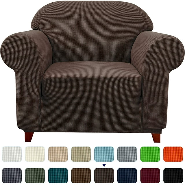 Subrtex Housse de Canapé Extensible 1 Pce Antidérapante, Motif à Grille Texturée