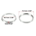 thumbnail image 5 of Unique Bargains 2pcs 74.1mm to 65.1mm Aluminium Alloy Car Hub Centric Rings Wheel Bore Center Spacer Silver Tone, 5 of 6