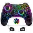 thumbnail image 1 of Manette à Effet Hall pour Nintendo Switch/Switch 2/Lite/OLED Gammeefy, Manette Sans Fil Pro Compatible avec PC/Android/iOS, Télécommande à DEL Réglable 9 Couleurs avec Application, 1 of 5