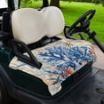 thumbnail image 2 of Golf Cart Seat Covers for 2 Seater,Blue Coral Coastal Microfiber Cart Seat Towel Blanket,Summer Beach Vintage Nautical Starfish Absorbent NonSlip Bench Seats Protector for Golf Course 51"x31", 2 of 9