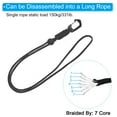 thumbnail image 3 of Uxcell Badge Lanyard 18.8 Inch, Necklace Keychain Cord Metal Clasp Hook Ring Strap for Keys, Black, 3 of 5