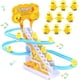 thumbnail image 1 of Juguetes de escalada de patos pequeños, juego de pista de carreras de persecución de patos eléctricos, juguete de montaña rusa juguetón con 9 patos LED intermitentes (A), 1 of 5