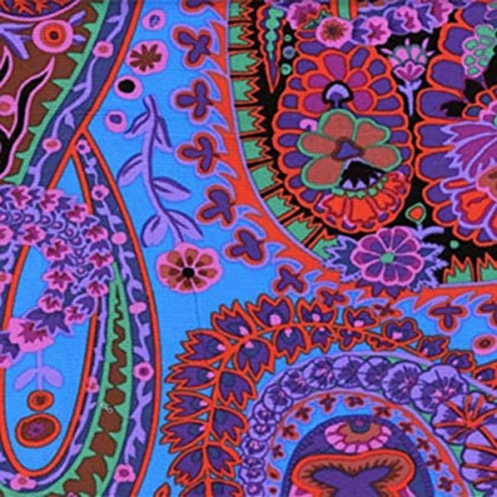 Kaffe Fassett Paisley Jungle Purple Fabric Yardage, Sold by the yard